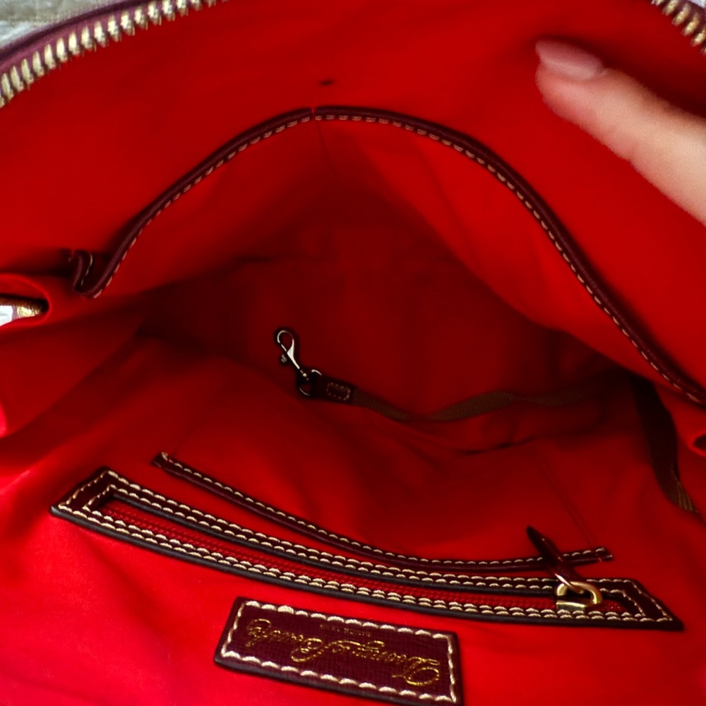 Dooney & Bourke Maroon Ziptop backpack - Picture 4 of 7